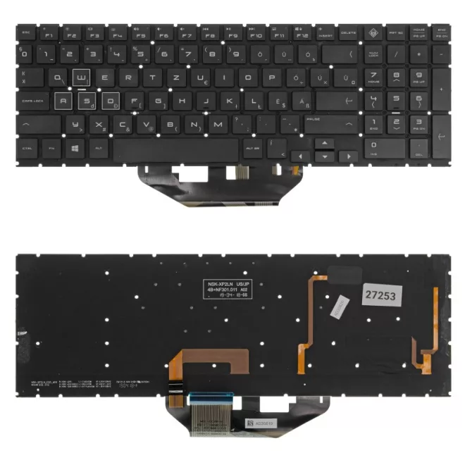 HP Omen 15-DH000 fekete magyar Laptop billentyűzet