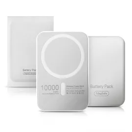   Apple iPhone-hoz Power Bank MagSafe 10.000mAh mágneses indukciós gyors töltővel, USB-C kábellel tölthető fel