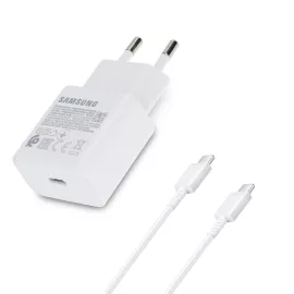   Samsung 15W Gyári Telefon és Tablet Töltő USB-C Fehér (EP-T1510NWE) + 1m USB-C gyári töltő kábel (EP-DA705)
