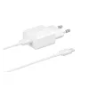 Samsung 15W Gyári Telefon és Tablet Töltő USB-C Fehér (EP-T1510NWE) + 1m USB-C gyári töltő kábel (EP-DA705)
