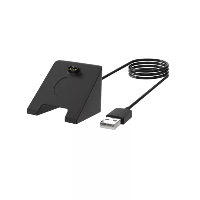 Garmin Fenix 5, 6, 7, 8 Approach S60, Vivoactive 3, 4, 4S, 5 okos óra töltőállvány, USB töltő- és adatkábel 1m