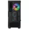Rampage Számítógépház - SHIVA  (fekete; ablakos; ATX, alsó táp, 4x120mm LED)