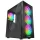 Rampage Számítógépház - PLAID V1 (fekete; üveg; ATX; alsó táp; 4x120mm RGB, 1xUSB3.0 + 2xUSB2.0)