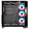 Rampage Számítógépház - NOVA (fekete; üveg; ATX; 9,17" TFT kijelző, 7x120mm RGB, 1xUSB3.0 + 1xUSB2.0)
