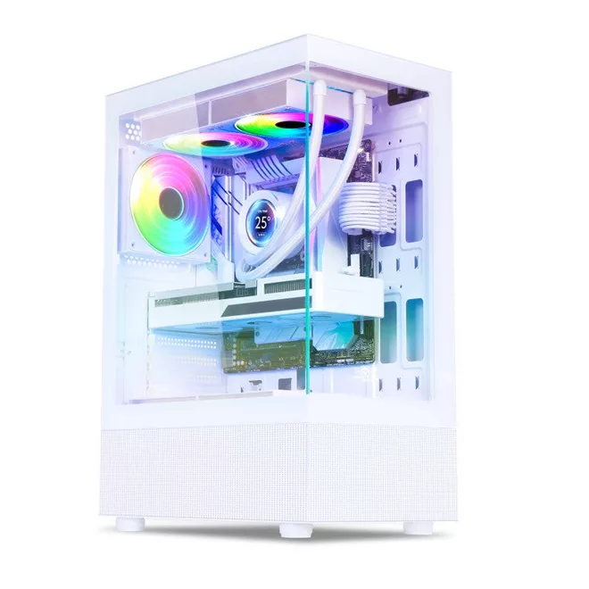 Spirit of Gamer Számítógépház - SPECTRA Arctic (fehér, ablakos, 3x12cm ventilátor, alsó táp,  ATX, 1xUSB3.0, 2xUSB2.0)