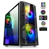 Spirit of Gamer Számítógépház - GHOST 5 RGB (fekete, ablakos, 2x20cm, 2x12cm ventilátor, ATX, mATX, 2xUSB3.0, 1xUSB2.0)