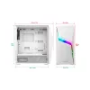 Spirit of Gamer Számítógépház - CLONE 4 White (fekete, ablakos, 2x12cm ventilátor, alsó táp,  ATX, 1xUSB3.0, 2xUSB2.0)