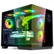 Spirit of Gamer Számítógépház - VIPER CRX Black (fekete, ablakos, 6x12cm ventilátor, alsó táp,  ATX, 1x USB-C, 2x USB-A)