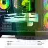 Spirit of Gamer Számítógépház - VIPER CRX Black (fekete, ablakos, 6x12cm ventilátor, alsó táp,  ATX, 1x USB-C, 2x USB-A)
