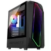 Spirit of Gamer Számítógépház - INFINITY Black (fekete, ablakos, 2x12cm ventilátor, alsó táp,  ATX, 1xUSB3.0, 2xUSB2.0)