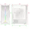Spirit of Gamer Számítógépház - CLONE 3 White (fekete, ablakos, 2x12cm ventilátor, alsó táp,  ATX, 1xUSB3.0, 2xUSB2.0)