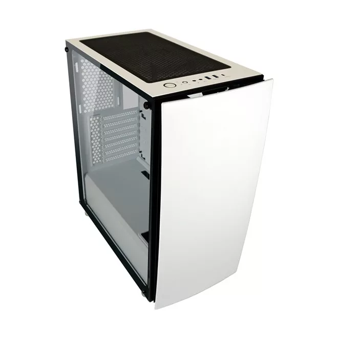 LC-Power Számítógépház - 713W - Bright Sail X (fehér, fehér belső, ablakos, mATX/ATX, 2xUSB-A 3.2, 1xUSB-C 3.2)