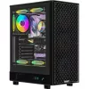 Formula Számítógépház - Mana Dynamic Black (fekete, ablakos, 4x12cm venti, ATX, 2xUSB3.0, 1xType-C)
