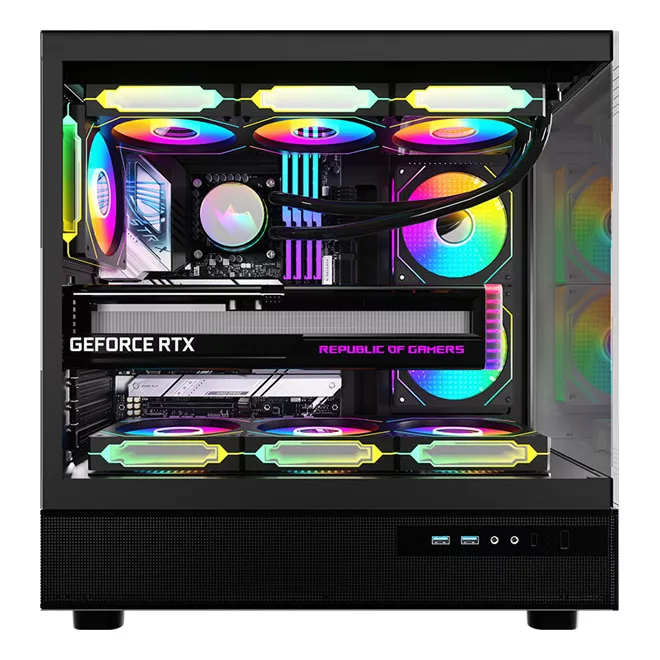 Formula Számítógépház - Crystal Z8 Black (fekete, ablakos, ATX, 1xUSB3.0, 1xUSB2.0, 1xType-C)