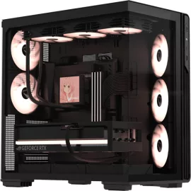   Formula Számítógépház - Crystal Z7 PA Black (fekete, ablakos, 5x12cm venti, EATX, 1xUSB3.0, 1xType-C)