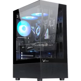   Formula Számítógépház - Crystal Z1 Black (fekete, ablakos, ATX, 1xUSB3.0, 1xUSB2.0, 1xType-C)