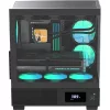 Formula Számítógépház - Crystal E1 FLOE Black (fekete, ablakos, ATX, 2xUSB3.0, 1xType-C)