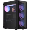 Formula Számítógépház - Air Power G1 Plus Black (fekete, ablakos, 6x12cm venti, mATX, 1xUSB3.0, 1xUSB2.0, 1xType-C)