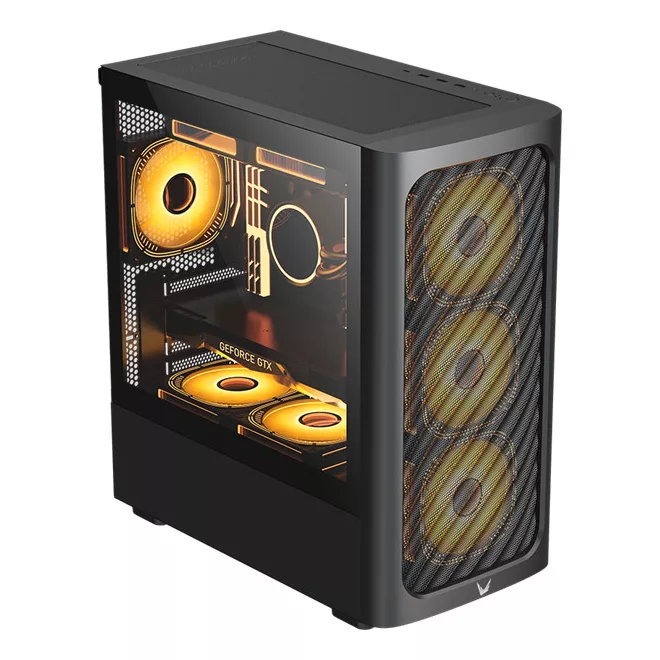 Formula Számítógépház - Air Mesh G3 Black (fekete, ablakos, 1x12cm venti, mATX, 1xUSB3.0, 2xUSB2.0)
