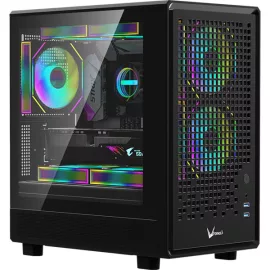  Formula Számítógépház - Air Mesh G2 Black (fekete, ablakos, 3x12cm venti, mATX, 2xUSB3.0)