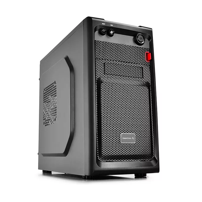 DeepCool Számítógépház - SMARTER (fekete, fekete belső, mATX, 1xUSB3.0, 1xUSB2.0)