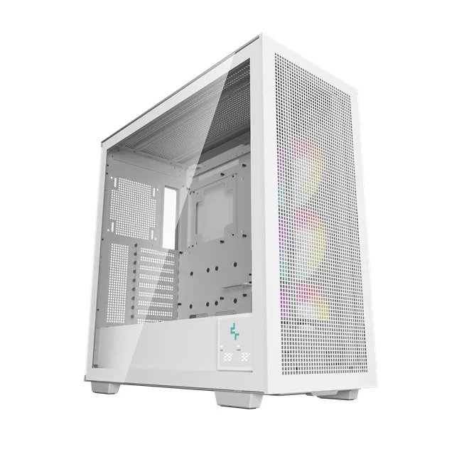 DeepCool Számítógépház - MORPHEUS WH (fehér, moduláris, 3x140mm venti,Mini-ITX /M-ATX /ATX /E-ATX, 4xUSB3.0, 1xUSB-C)