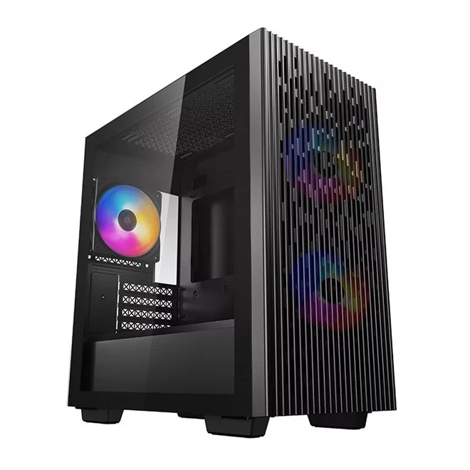 DeepCool Számítógépház - MATREXX 40 3FS (ablakos, 3x LED ventiilátor, mATX, 1xUSB3.0, 1xUSB2.0)