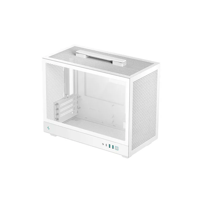 DeepCool Számítógépház - CH160 PLUS WH (mATX, 2xUSB3.0, Type-C, fehér)