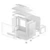 DeepCool Számítógépház - CH160 PLUS WH (mATX, 2xUSB3.0, Type-C, fehér)