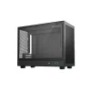 DeepCool Számítógépház - CH160 PLUS (fekete, mATX, 2xUSB3.0, Type-C, fekete)