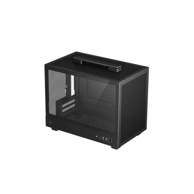 DeepCool Számítógépház - CH160 (fekete, Mini-ITX, 2xUSB3.0, Type-C, fekete)