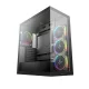 DeepCool Számítógépház - CG580 4F V2 (fekete, ablakos, 4x12cm A-RGB, BTF, ATX, 2xUSB3.0, 1xUSB2.0)
