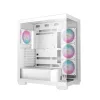 DeepCool Számítógépház - CG580 4F WH (fehér, ablakos, 4x12cm A-RGB, BTF, ATX, 2xUSB3.0, 1xUSB2.0)