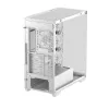 DeepCool Számítógépház - CG580 4F WH (fehér, ablakos, 4x12cm A-RGB, BTF, ATX, 2xUSB3.0, 1xUSB2.0)