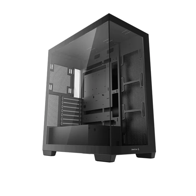 DeepCool Számítógépház - CG580 (fekete, ablakos, venti nélkül, BTF, ATX, 2xUSB3.0, 1xUSB2.0)