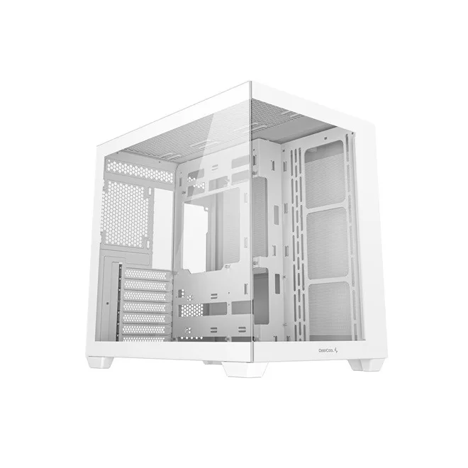 DeepCool Számítógépház - CG530 WH (fehér, ablakos, venti nélkül, BTF, ATX, 2xUSB3.0, 1xUSB2.0)
