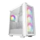DeepCool Számítógépház - CC560 MESH WH V2 (ablakos, 4x12cm A-RGB ventilátor, ATX, 2xUSB3.0, fehér)