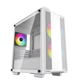   DeepCool Számítógépház - CC360 ARGB WH (fehér, ablakos, 3x12cm ventilátor, Mini-ITX / Micro-ATX, 1xUSB3.0, 1xUSB2.0)