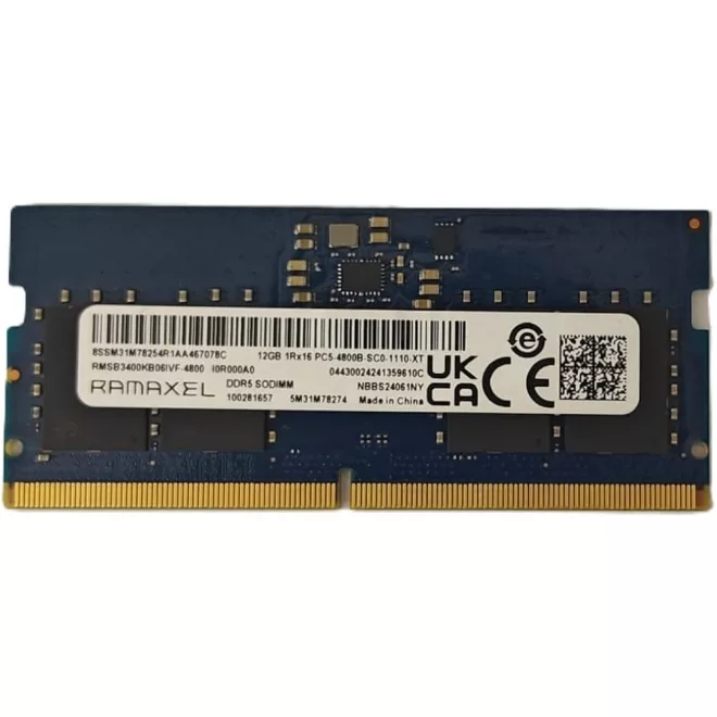 12GB DDR5 4800MHz laptop memória