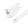 Univerzális 20W-os Telefon és Tablet Gyorstöltő, 1db USB-C 1db USB kimenettel, USB-C - Lightning kábellel Apple készülékekhez, fehér (Jellico WJ-C60)