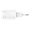Univerzális 20W-os Telefon és Tablet Gyorstöltő, 1db USB-C 1db USB kimenettel, USB-C - Lightning kábellel Apple készülékekhez, fehér (Jellico WJ-C60)