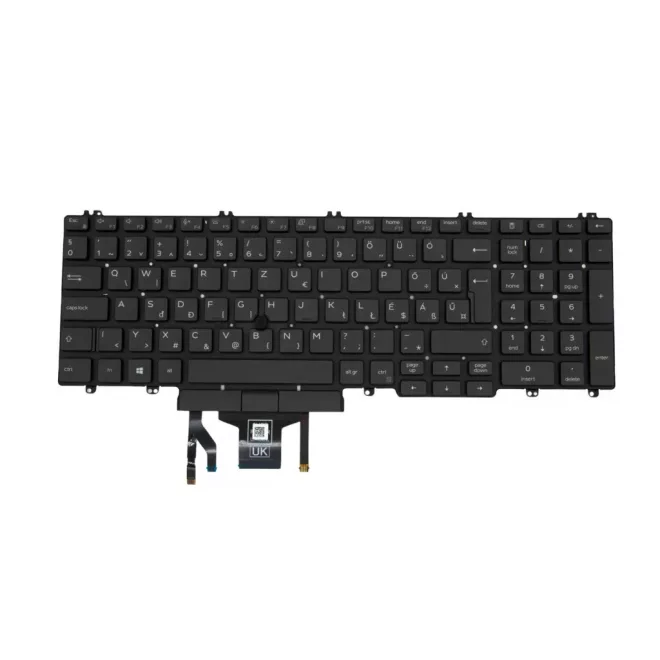 Dell Latitude 5500, 5501, 5510, 5511, Precision 3540, 3541, 3550, 3551, felújított MAGYAR laptop billentyűzet trackpointtal (X19GD)