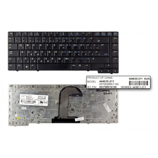 HP Compaq 6710b fekete magyar Laptop billentyűzet