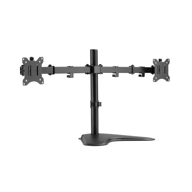 Equip Monitor Asztali konzol - 650123 (17"-32",2 monitor,dönthető, forgatható, Max.: 2x 8kg, fekete)