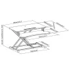 Equip Monitor/Periféria Asztali állvány - 650840 (Ergonomikus, állítható magasság: 10-50 cm, Max.: 15kg, acél, fekete)