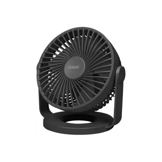 Akkumulátoros, fekete színű hordozható ventilátor (AD-01)