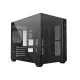 ID-Cooling Számítógépház - VIEW 500 (ablakos, venti nélkül, BTF, mATX, 1xUSB3.0, 1xUSB2.0, fekete)