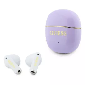   Guess fehér Bluetooth sztereó fülhallgató, True Wireless Stereo technológia, Lila Töltőtokkal, Bluetooth 5.4