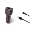 Autós Szivargyújtó töltő USB 12W, USB-C átalakító kábellel - praktikus és kompakt megoldás telefonok, navigációs eszközök és más készülékek gyors töltésére útközben