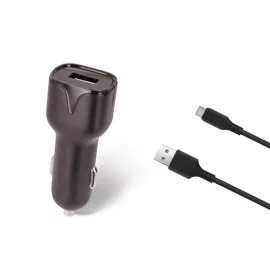   Autós Szivargyújtó töltő USB 12W, USB-C átalakító kábellel - praktikus és kompakt megoldás telefonok, navigációs eszközök és más készülékek gyors töltésére útközben
